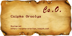 Csipke Orsolya névjegykártya